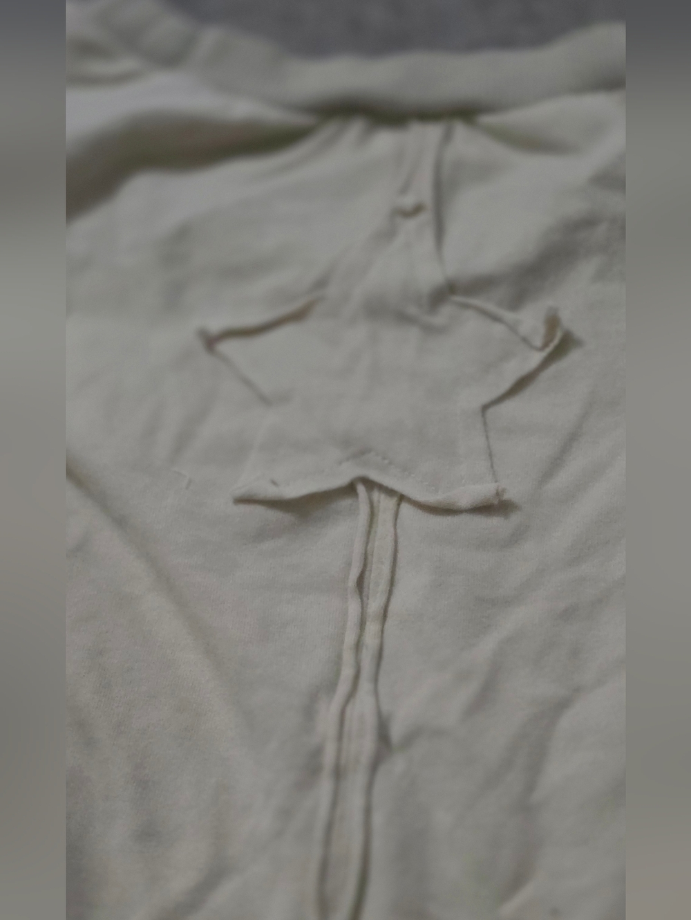 Lattice-Sleeve Long Sleeve Top in Light Ivory - Picture 9 of 14